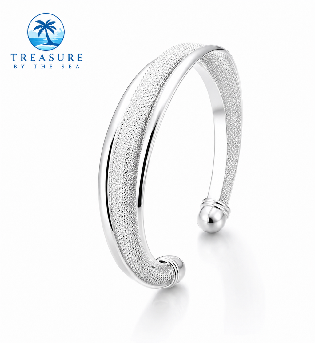 Sterling Silver Ocean Mist Cuff Bracelet