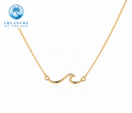 Ocean Wave Necklace Gold