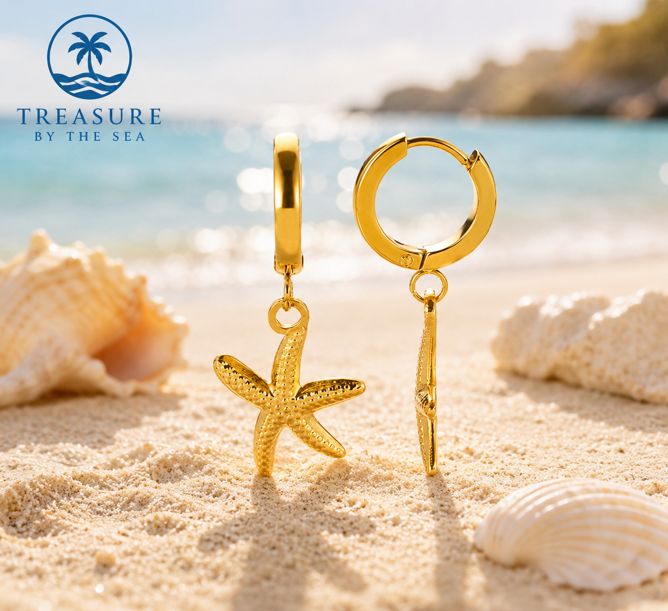 Starfish Earrings Stainless Steel