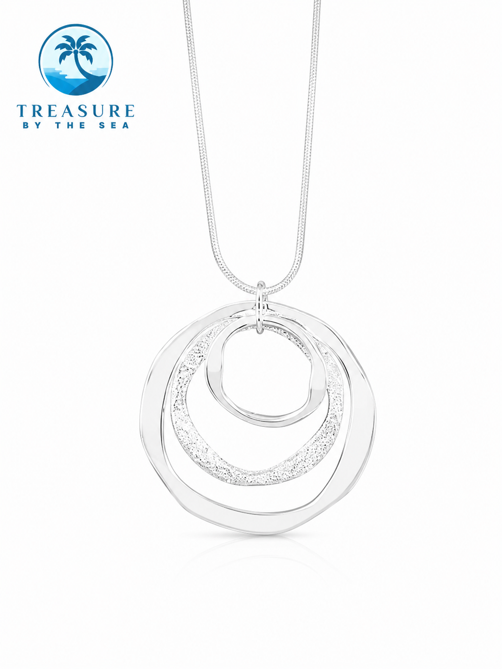 Circle Pendant Sterling Silver Necklace