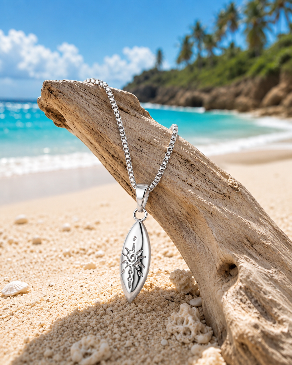 Sunlit Surfboard Necklace
