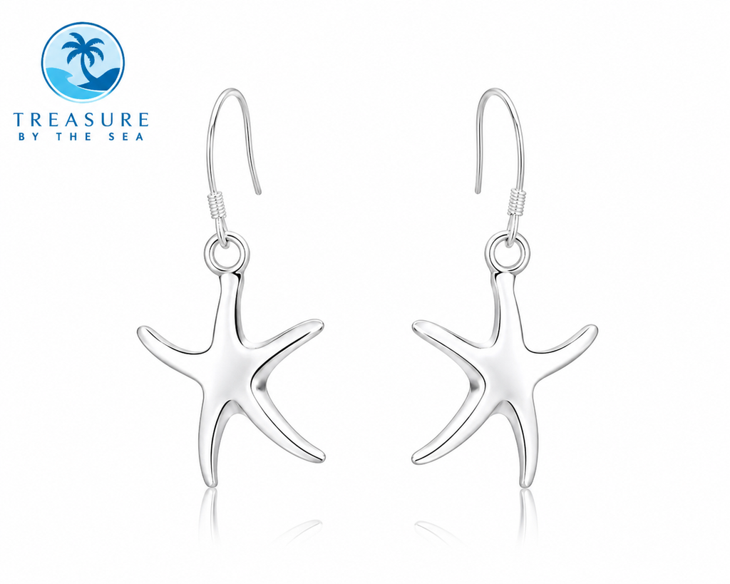 Sterling Silver Starfish Drops (large)
