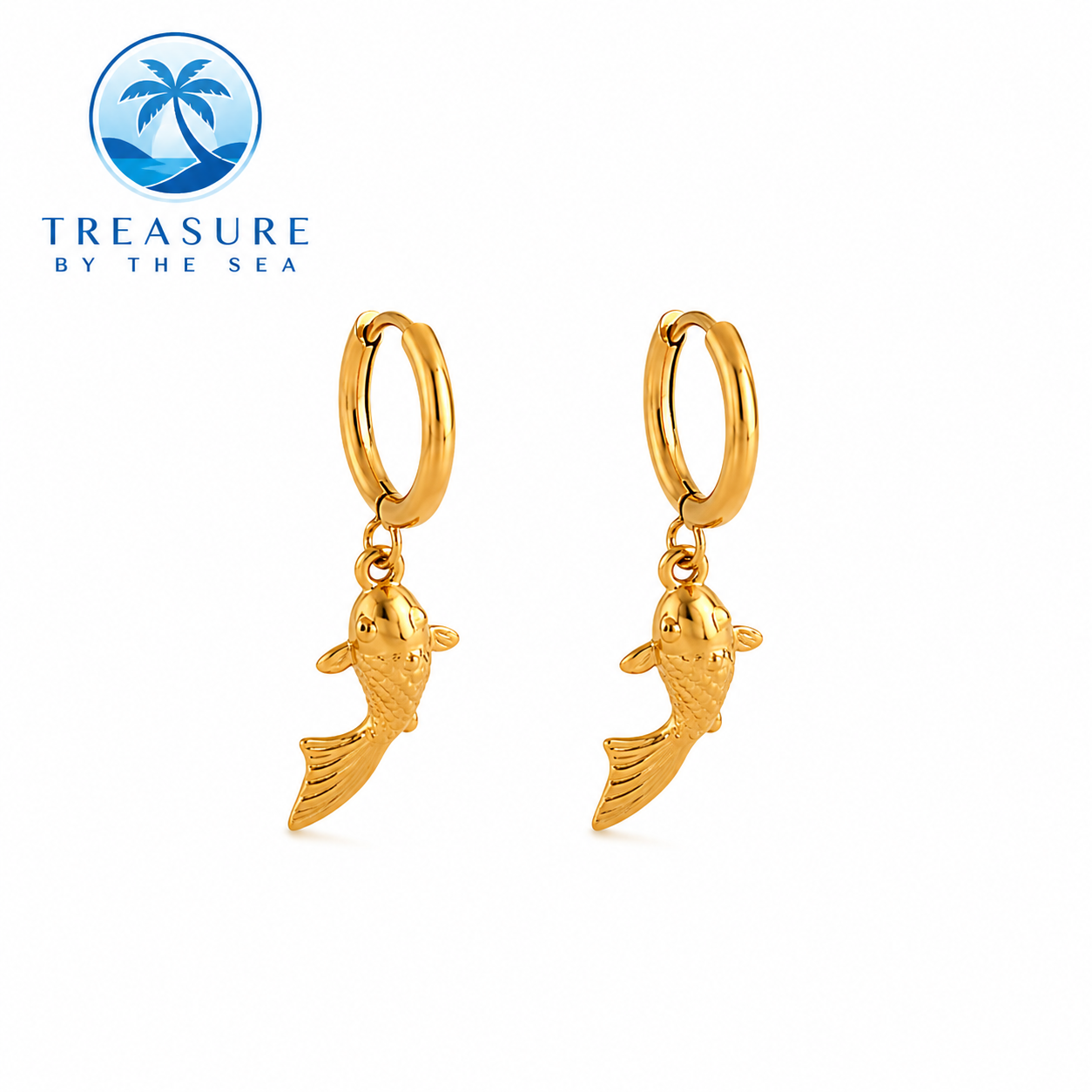 Koi Golden Earrings Stainless Steel