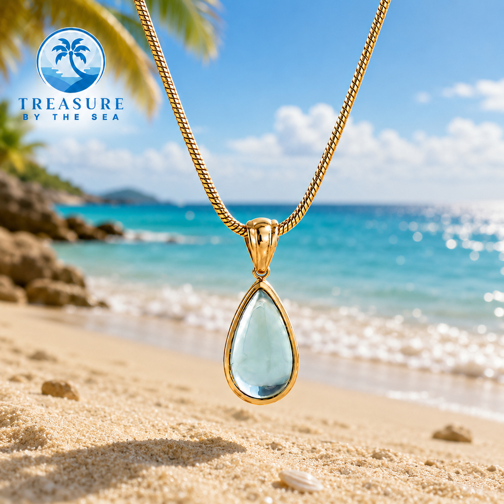 Ocean Drop Glass Necklace
