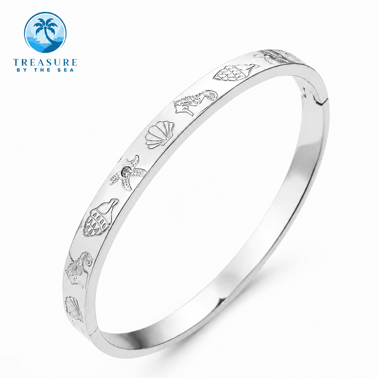 Coastal Keepsake Bangle Silver