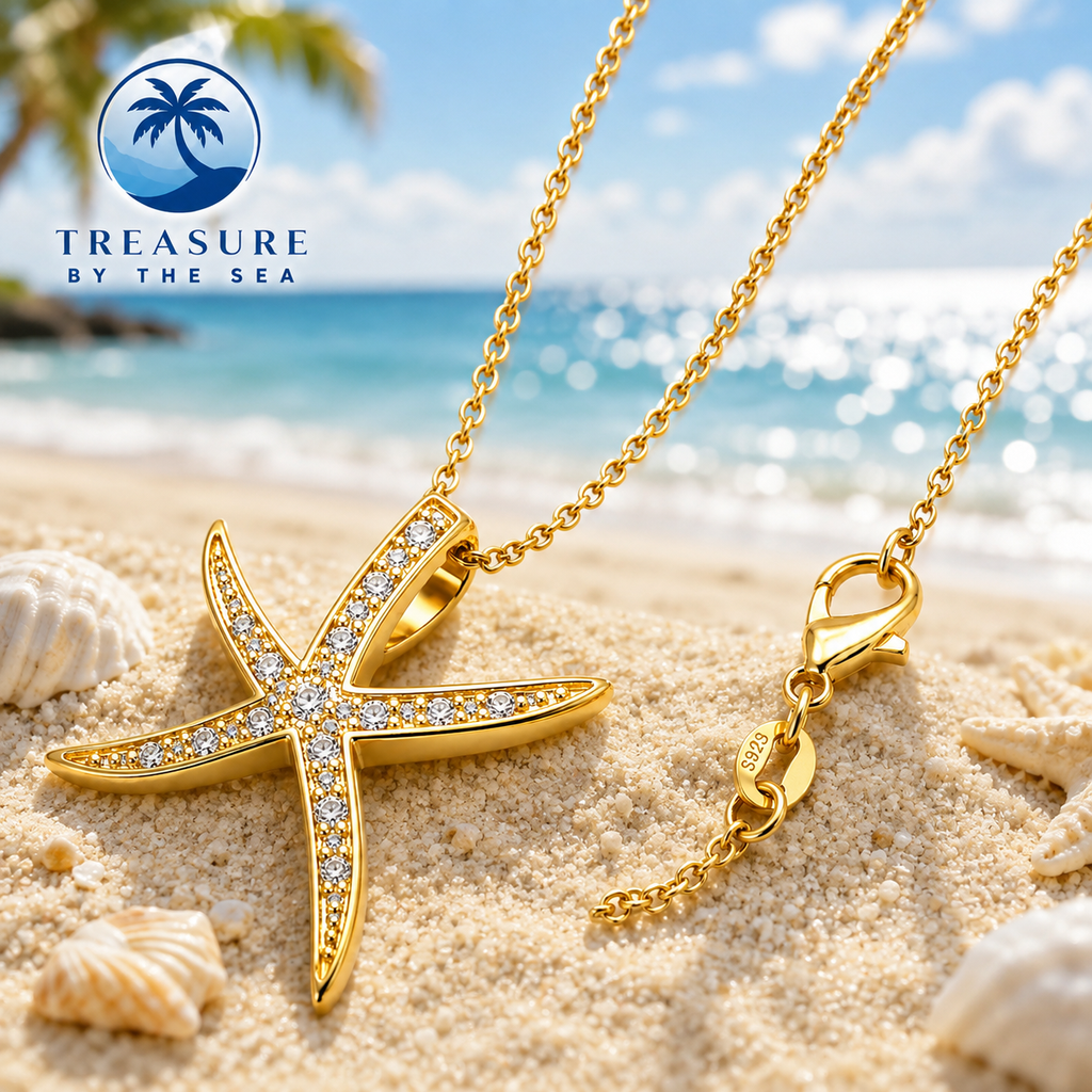 Sparkling Starfish Necklace