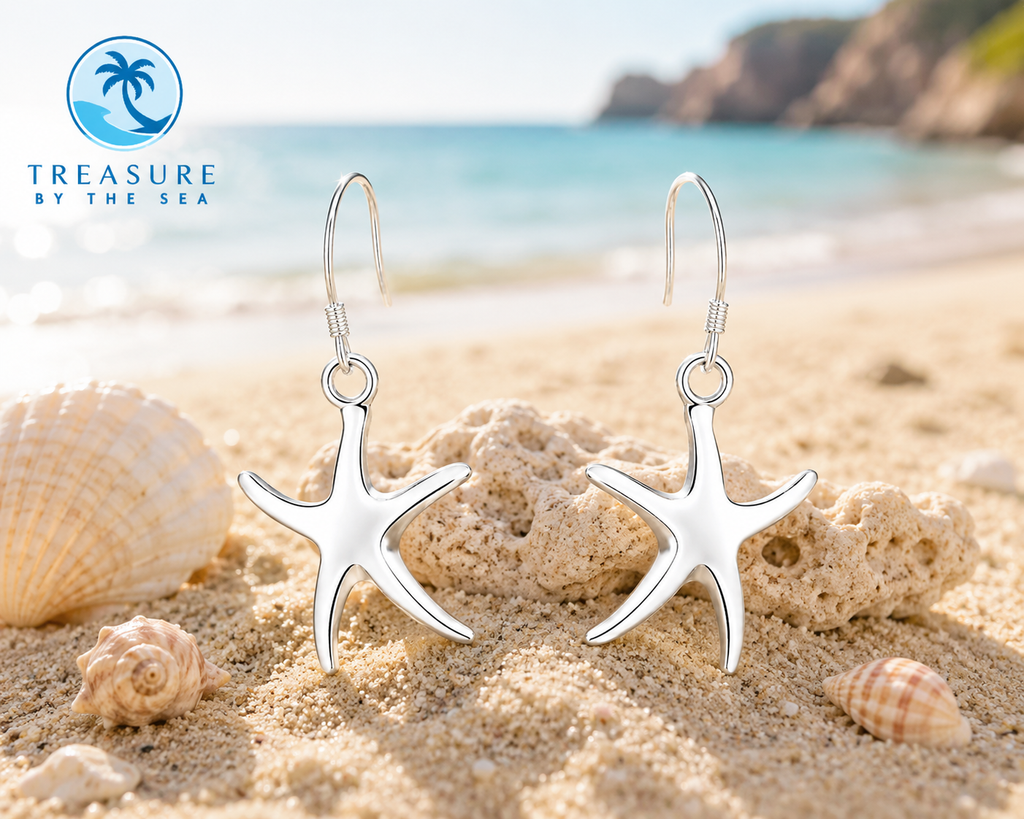 Sterling Silver Starfish Drops (large)