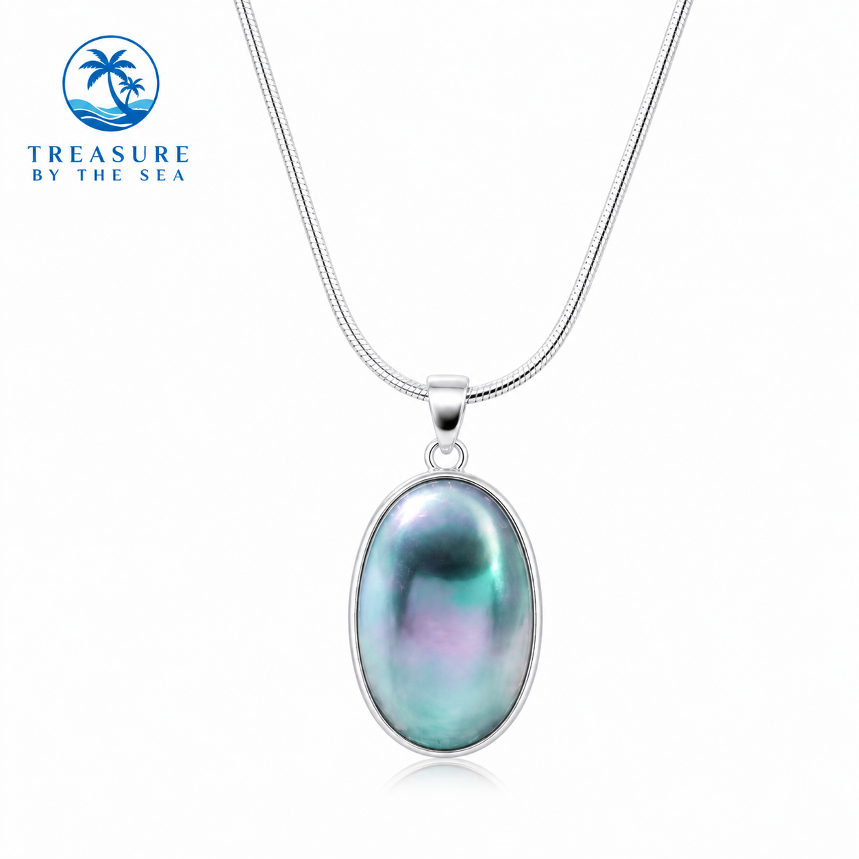 Ocean Aura Necklace Silver