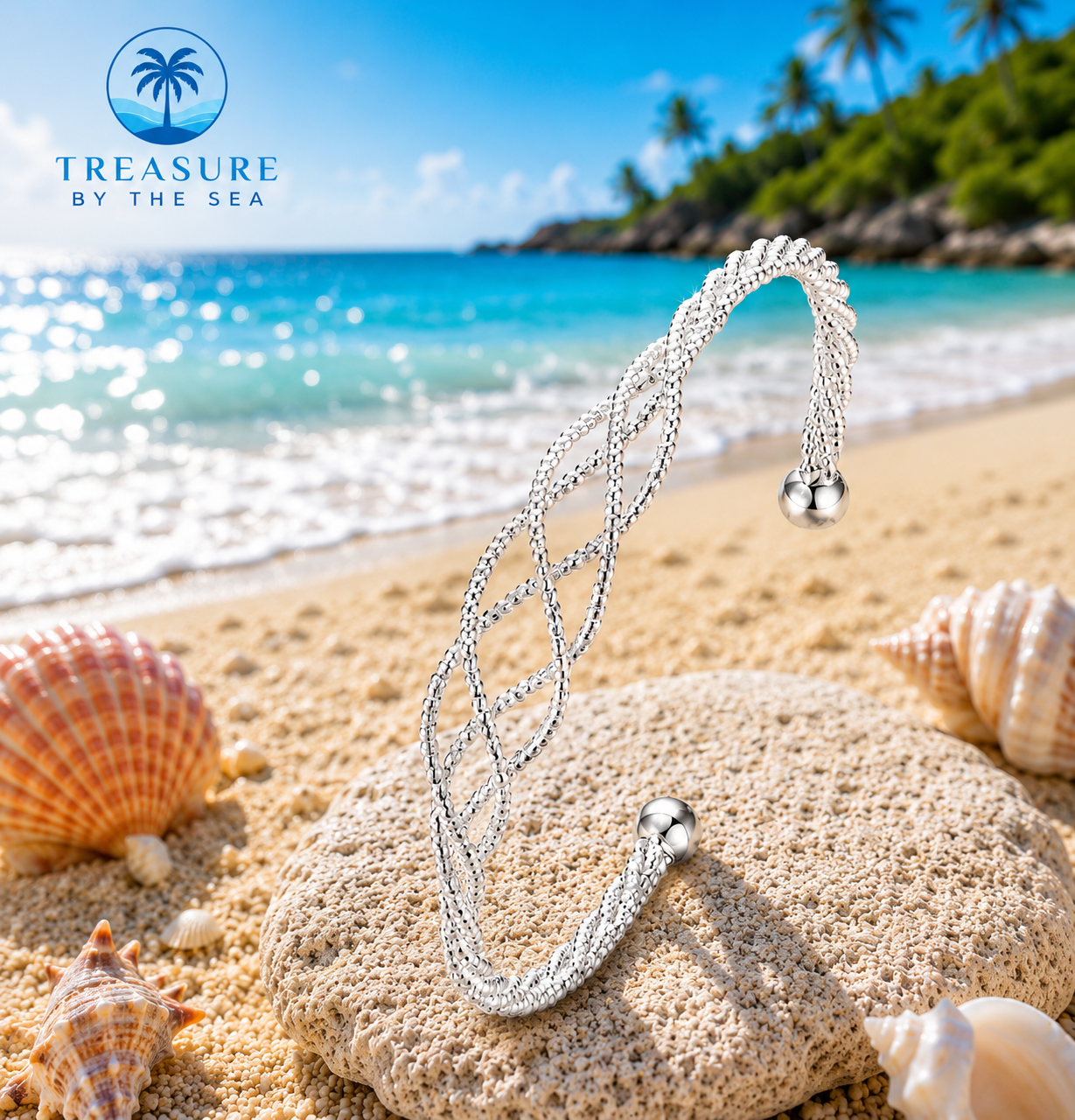 Sterling Silver Ocean Weave Bracelet