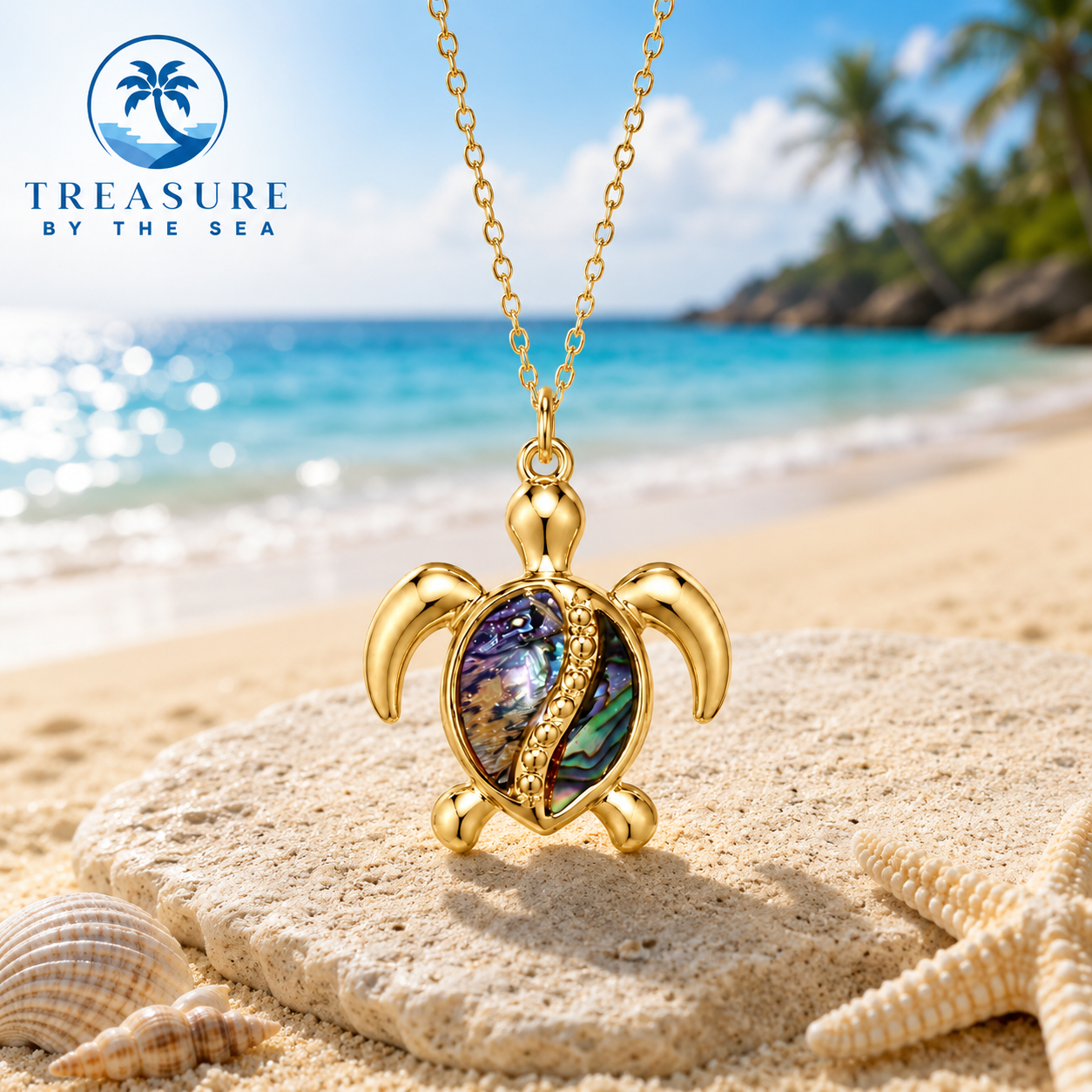 Paua Tide Turtle Necklace