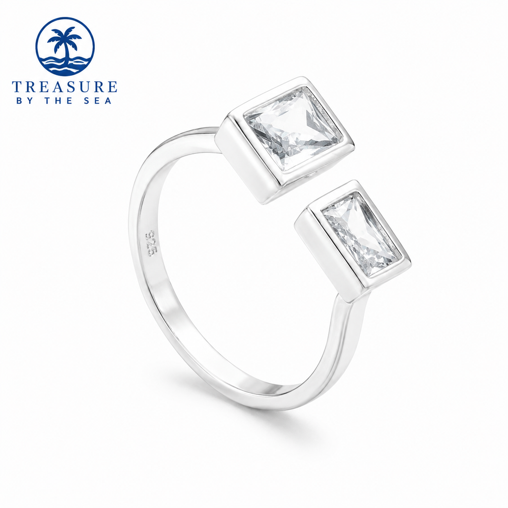 Crystal Tide Ring Adjustable