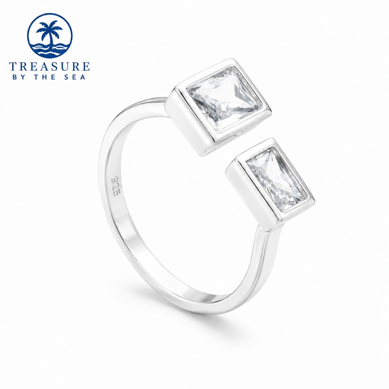 Crystal Tide Ring Adjustable