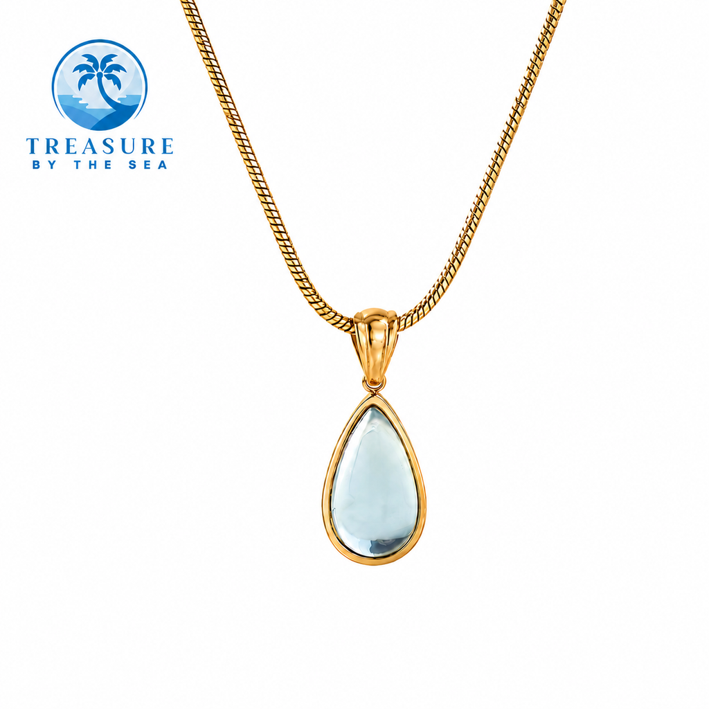 Ocean Drop Glass Necklace