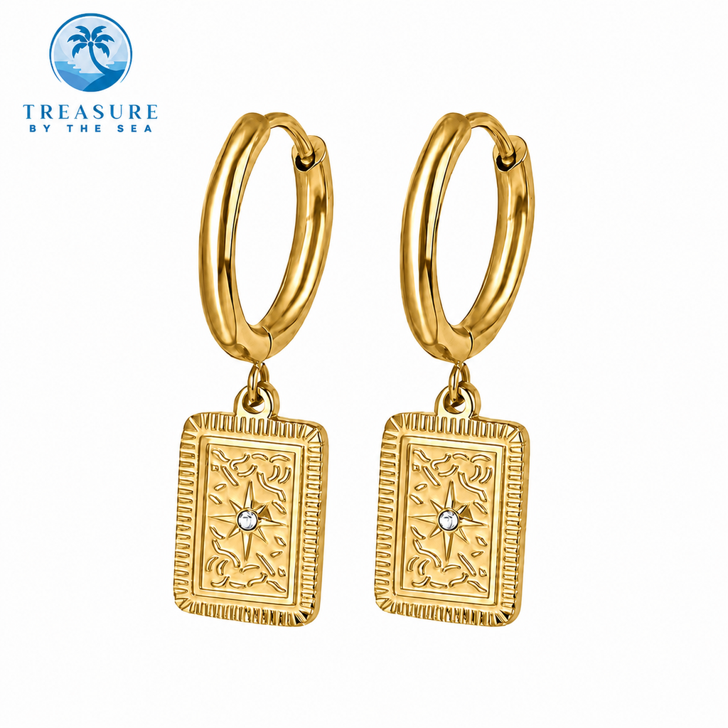 Gold Celestial Drop Earrings