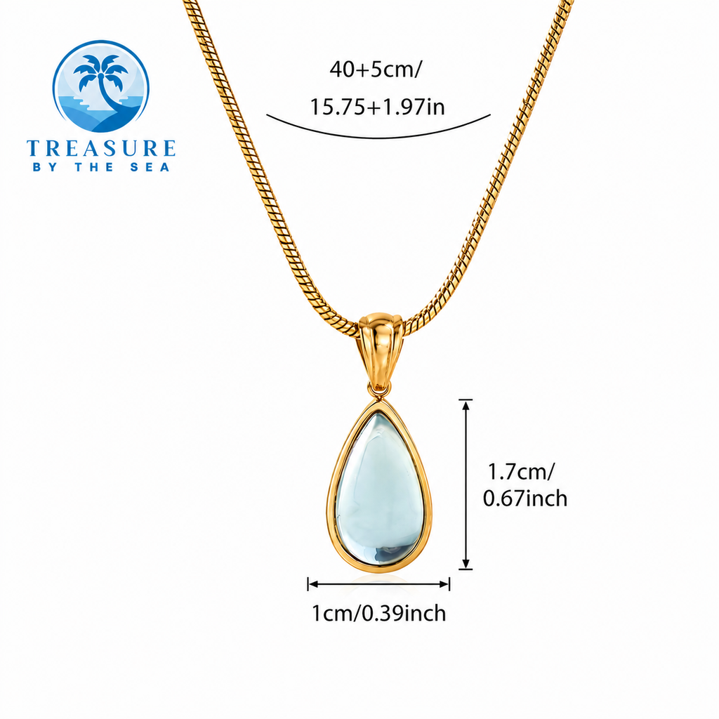 Ocean Drop Glass Necklace