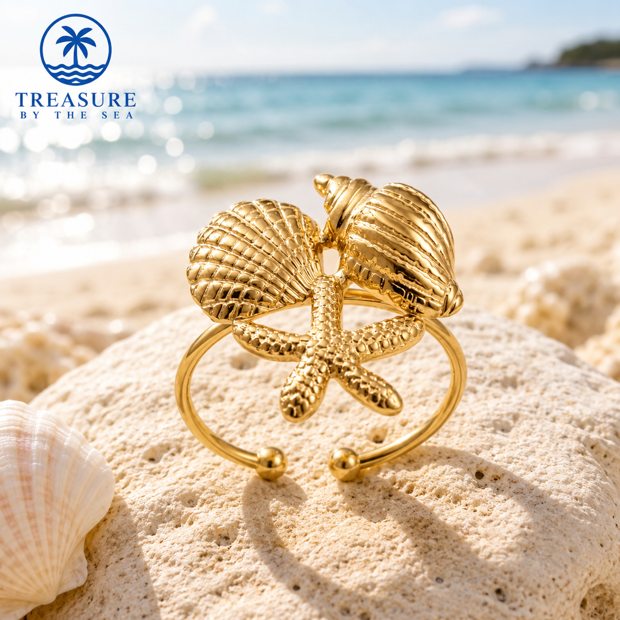 Ocean Treasures Open Ring