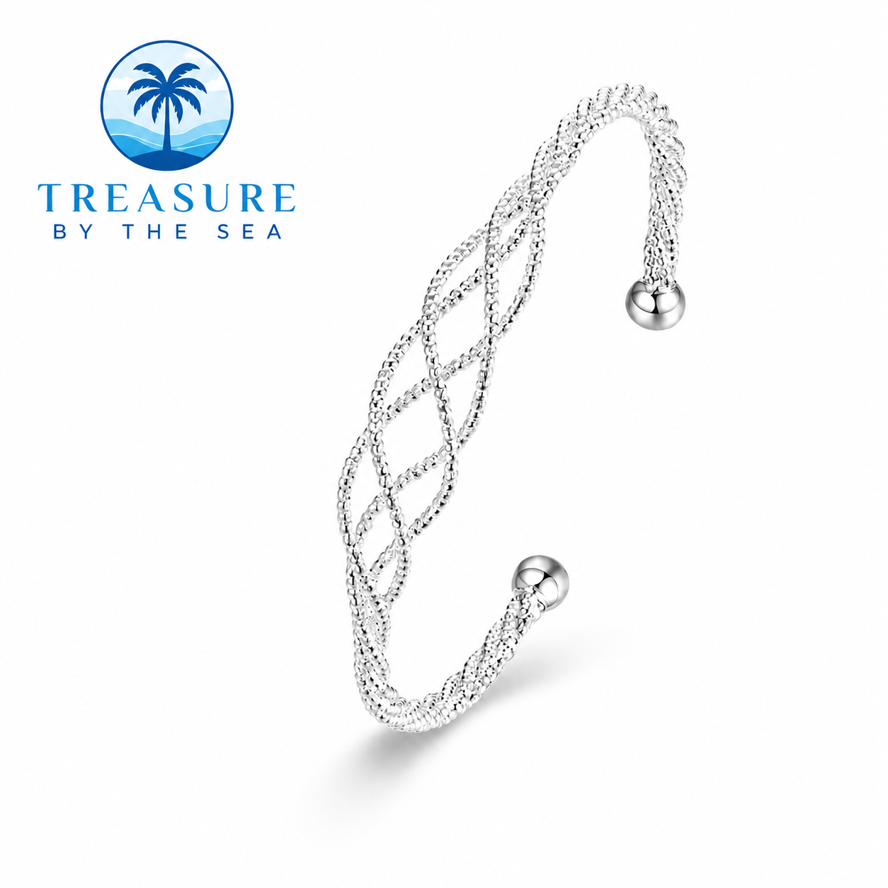 Sterling Silver Ocean Weave Bracelet