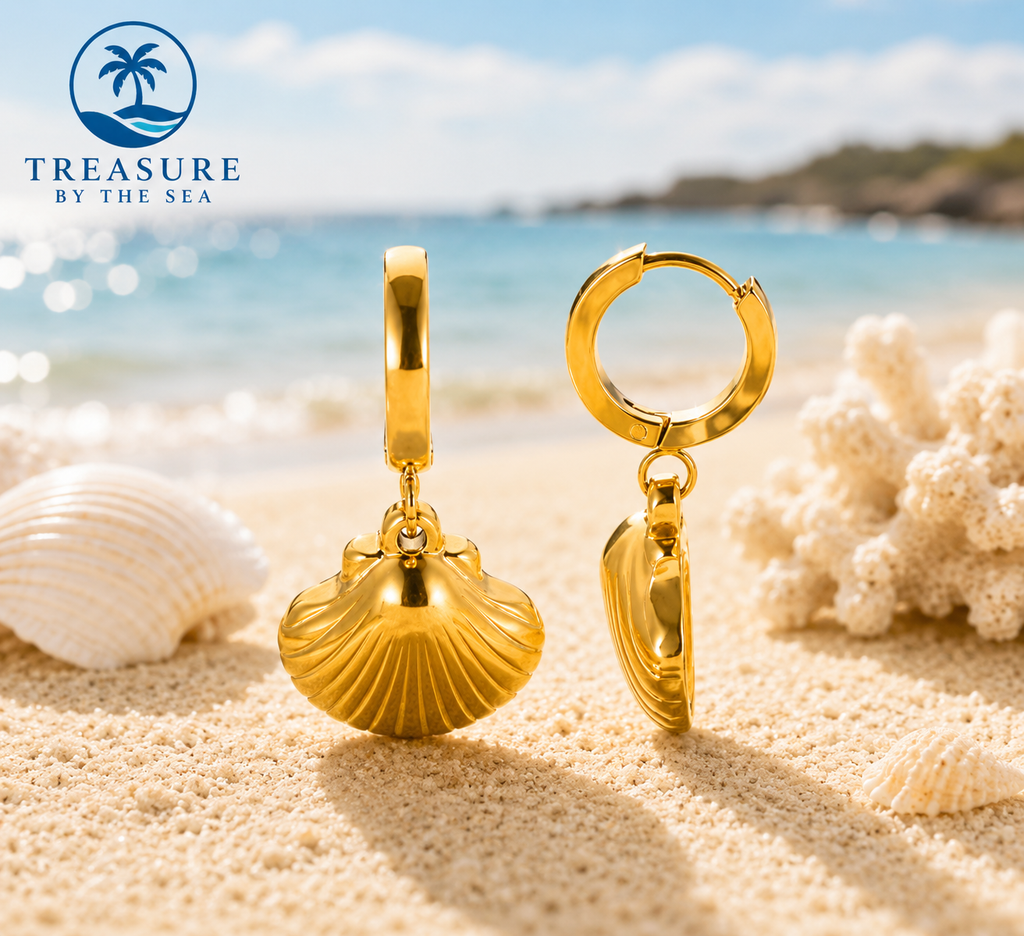 Seashell Earrings Stainless Steel