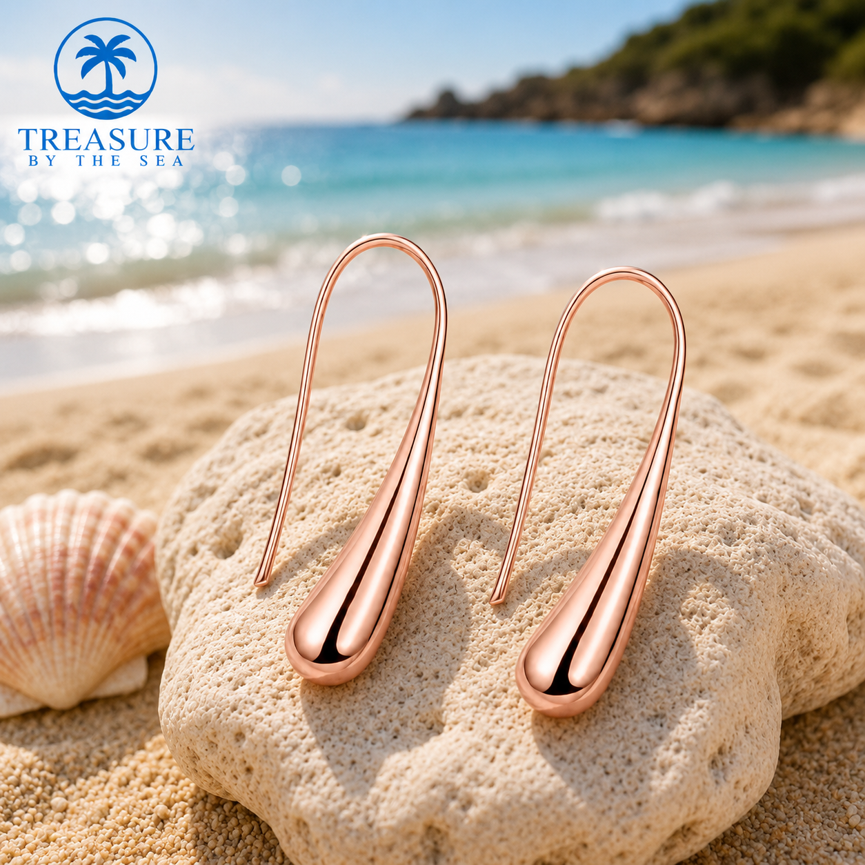 Waterdrop Earrings Rose Gold