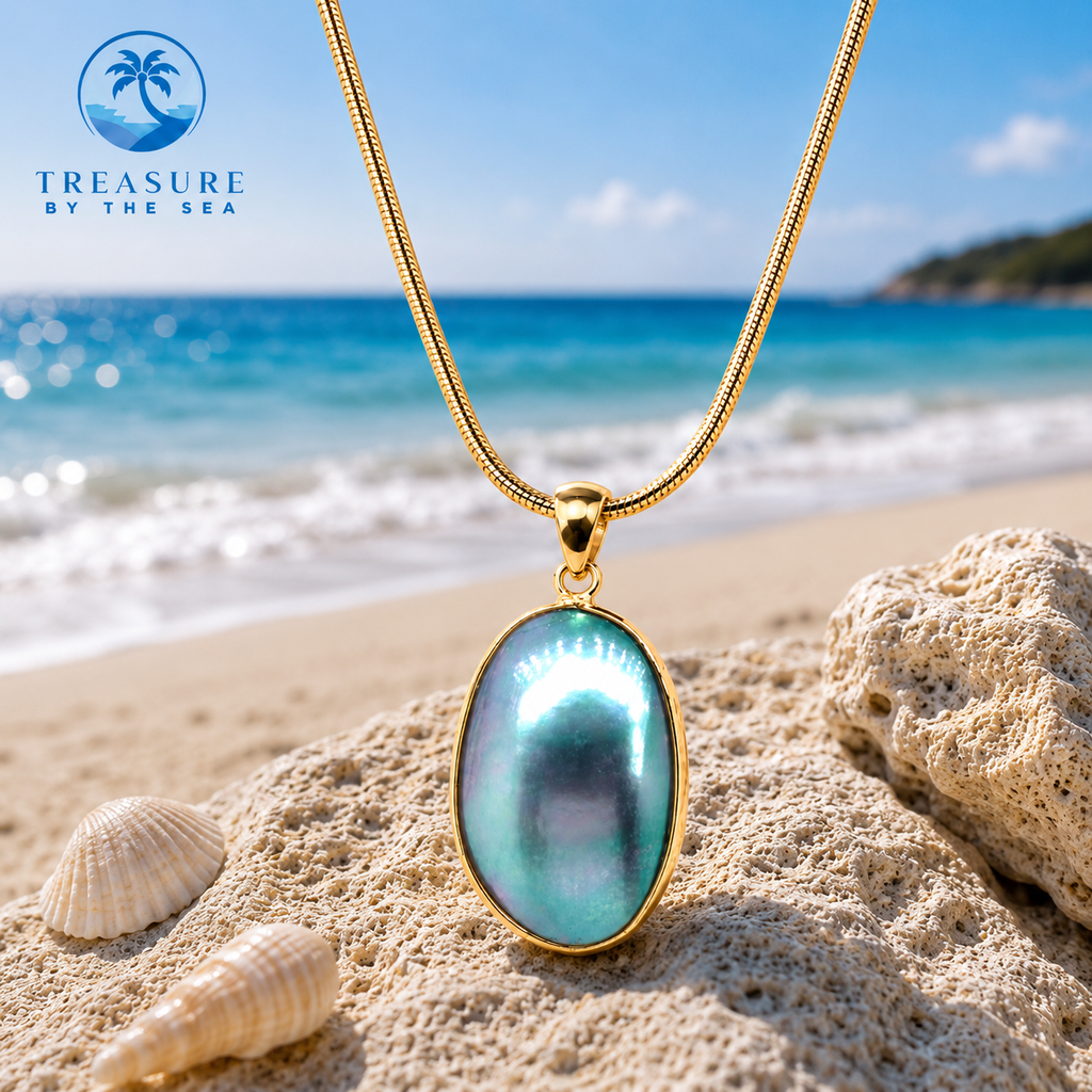 Ocean Aura Necklace Gold
