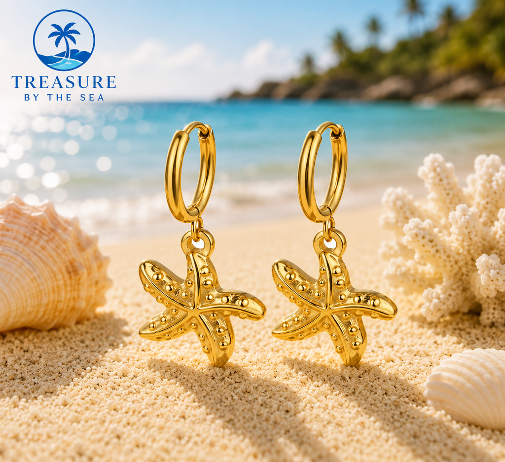 Starfish detailed Earrings Stainless Steel