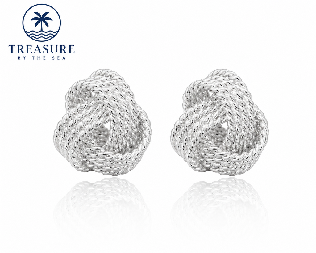 Sterling Silver Knot Stud Earrings