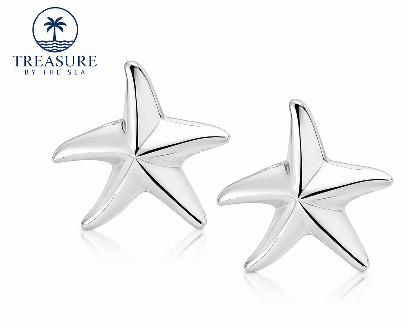 Sterling Silver Starfish Studs