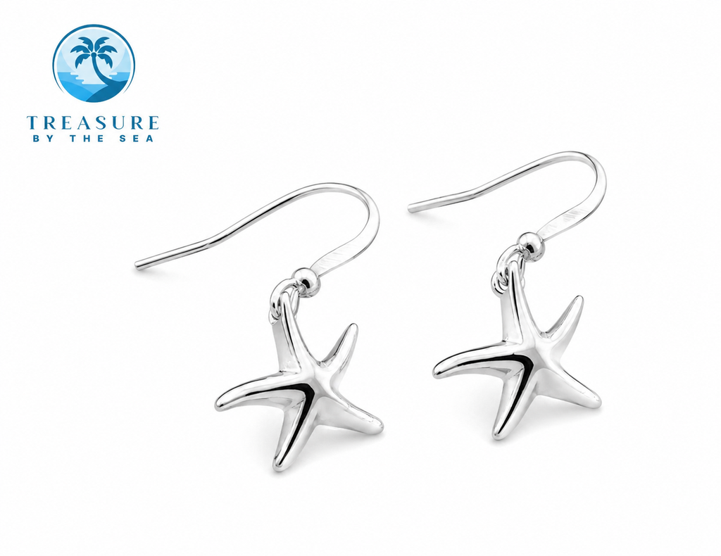 Sterling Silver Starfish Drops (small)