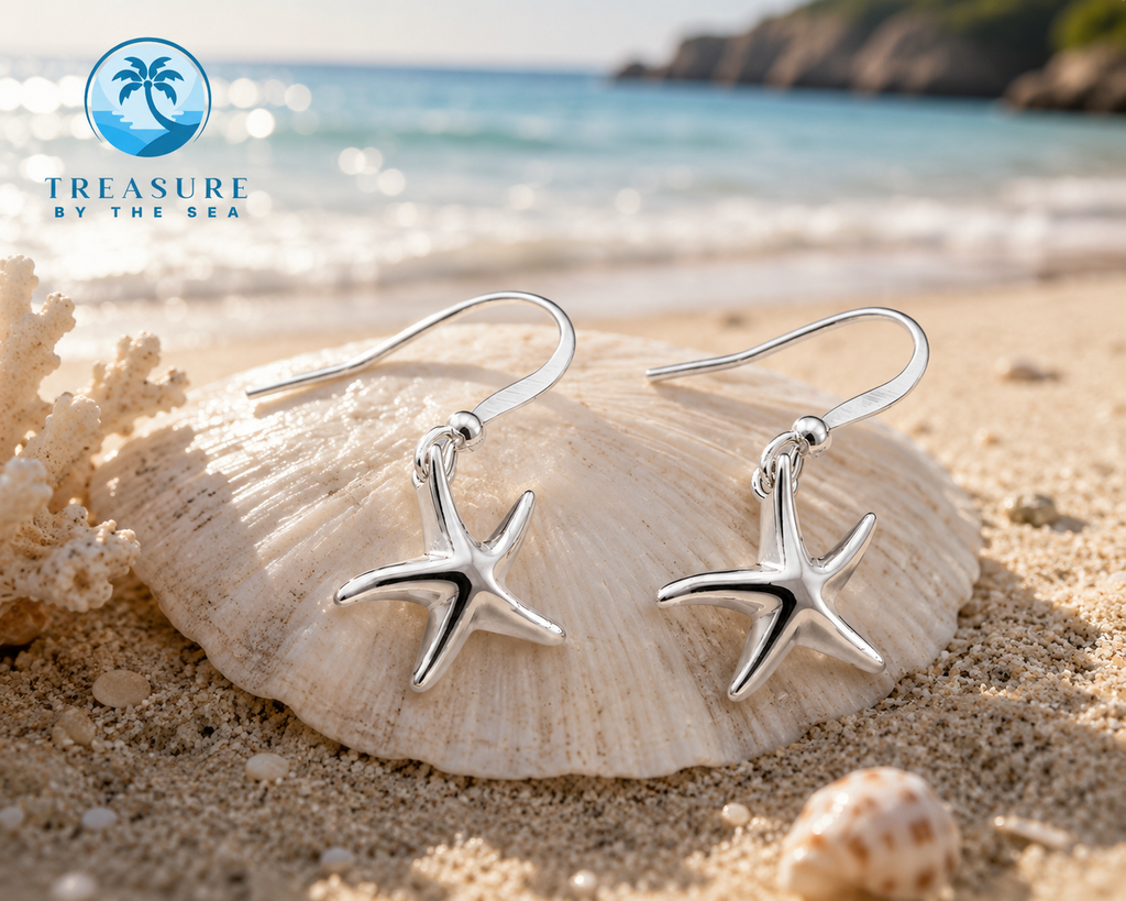 Sterling Silver Starfish Drops (small)