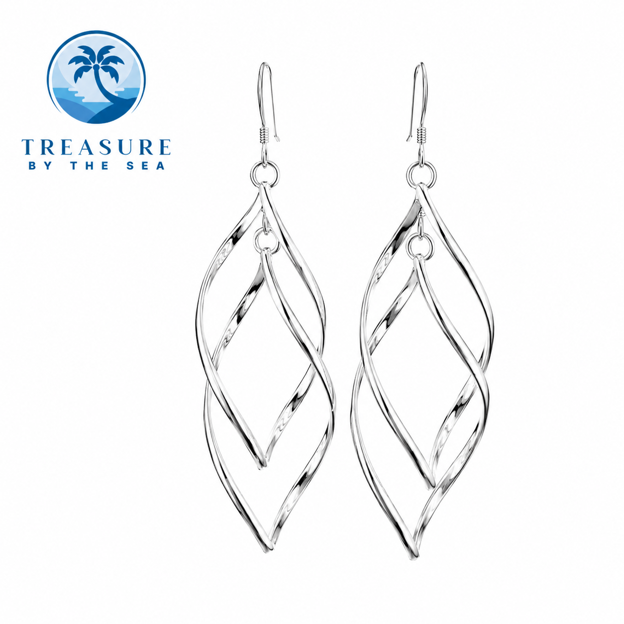 Coastal Twist Silver Earrings