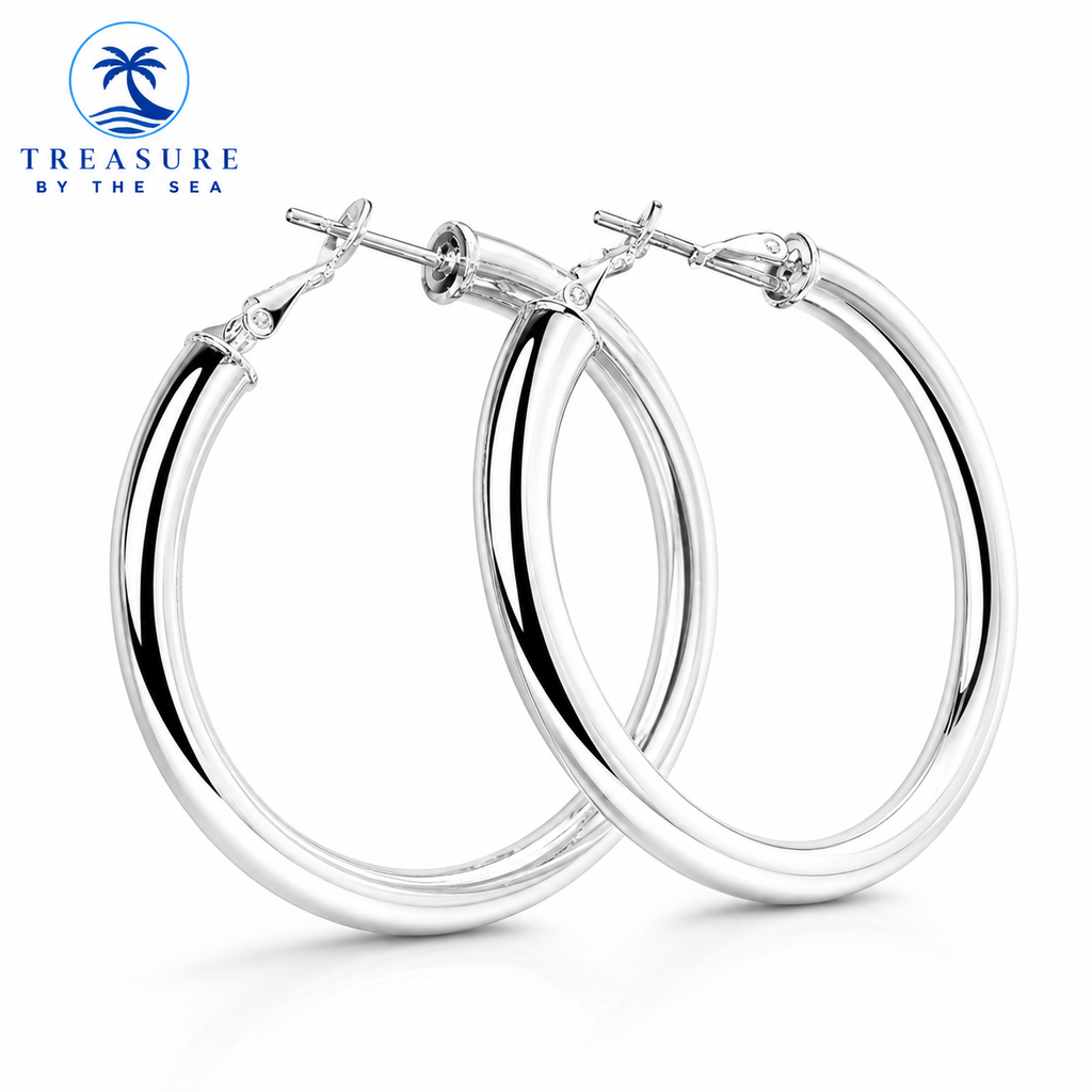 Sterling Silver Classic Hoop Earrings