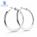 Sterling Silver Classic Hoop Earrings