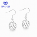 Sterling Silver Twisted Globe Drop Earrings