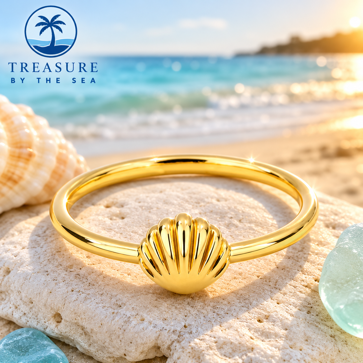 Gold Seashell Ring