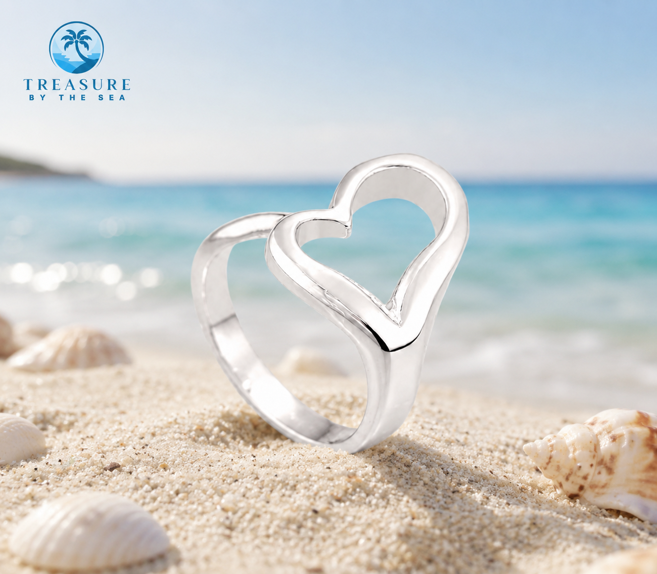 Sterling Silver Open Heart Ring