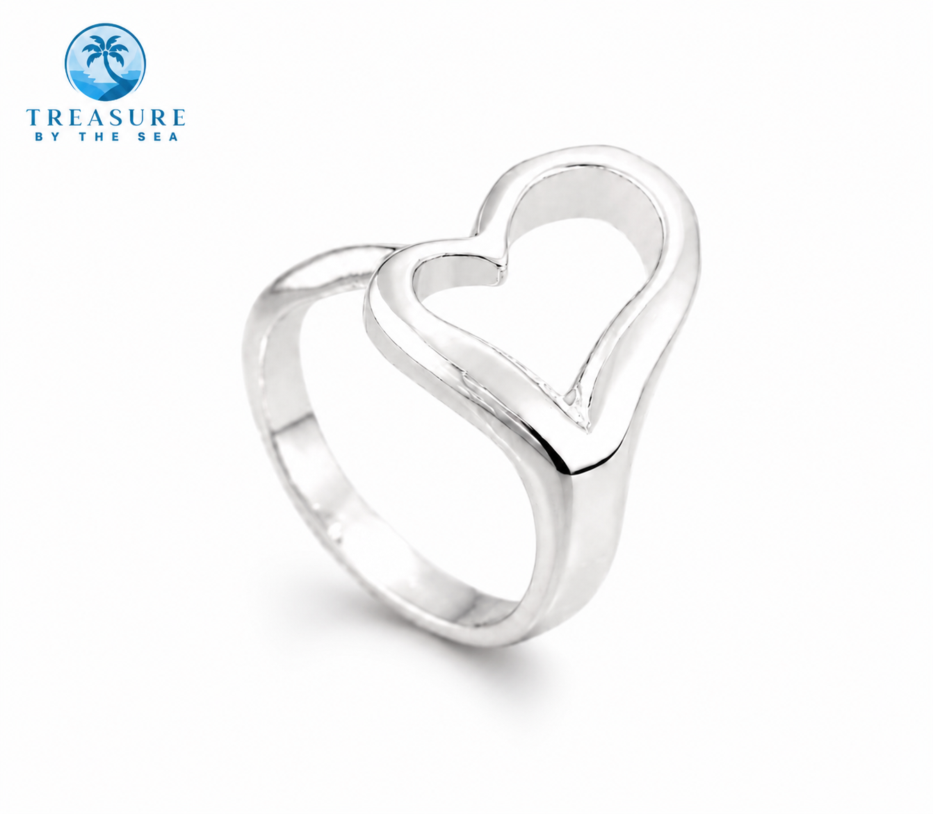 Sterling Silver Open Heart Ring