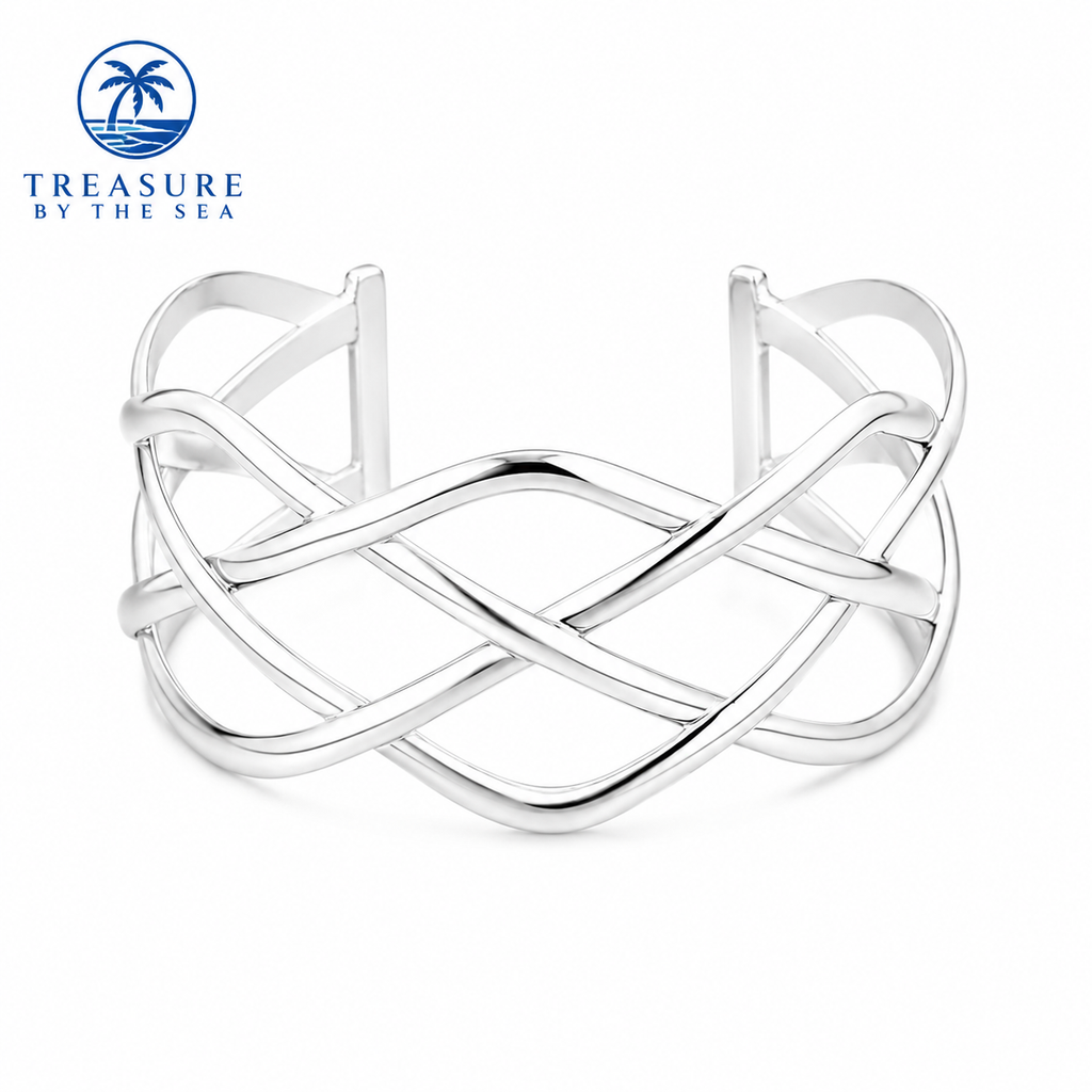 Infinity Tide Sterling Silver Cuff Bracelet