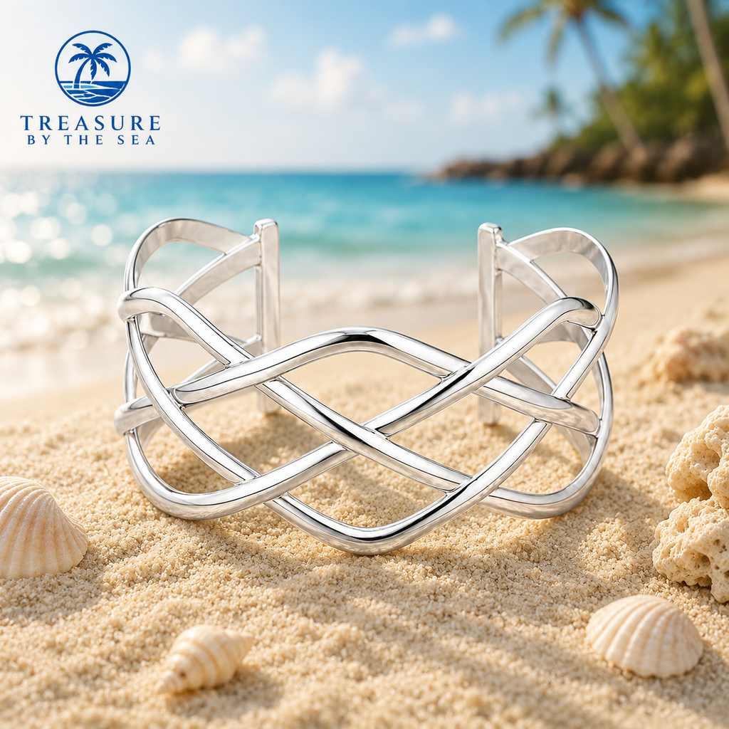 Infinity Tide Sterling Silver Cuff Bracelet