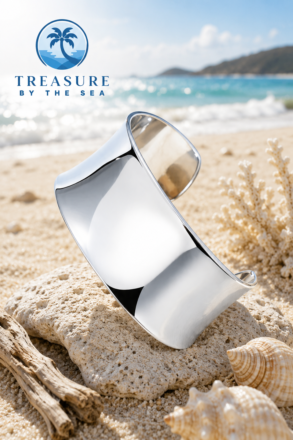 Sterling Silver Coastal Cuff Bracelet