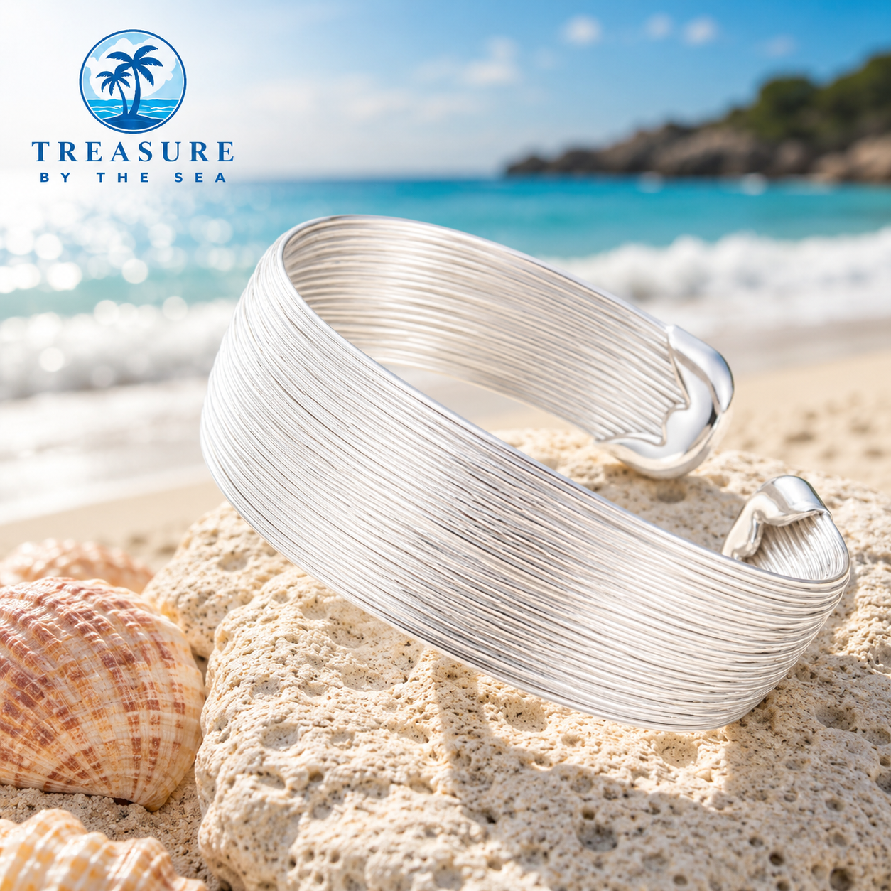 Sterling Silver Ocean Breeze Cuff Bracelet