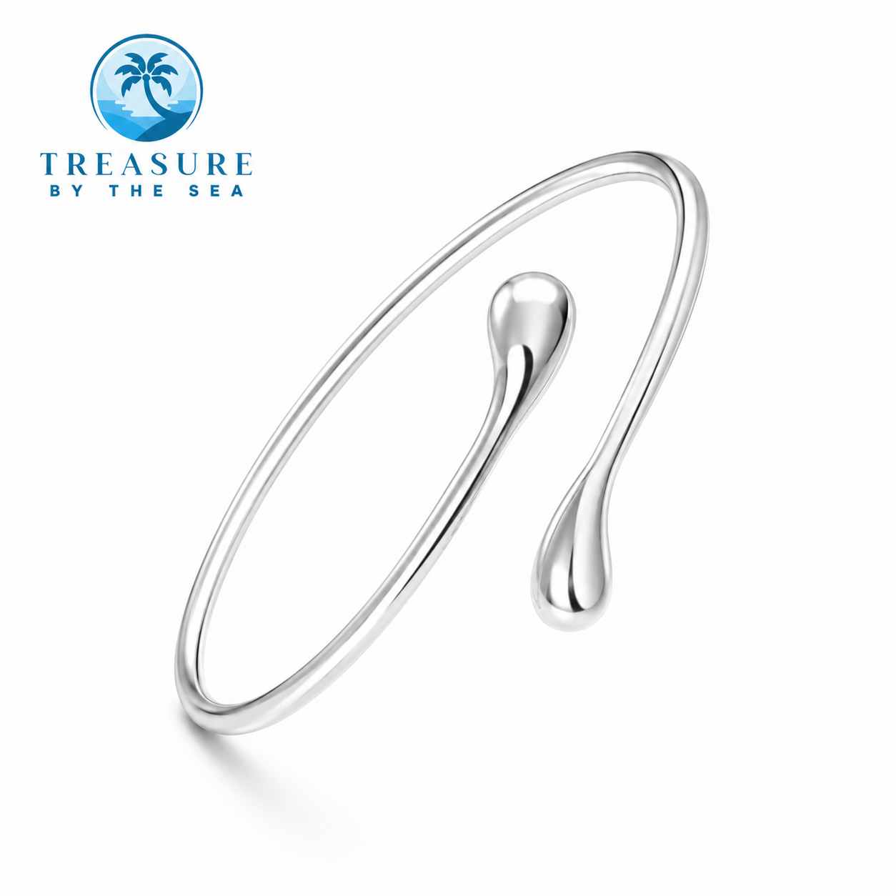 Sterling Silver Ocean Dew Cuff Bracelet