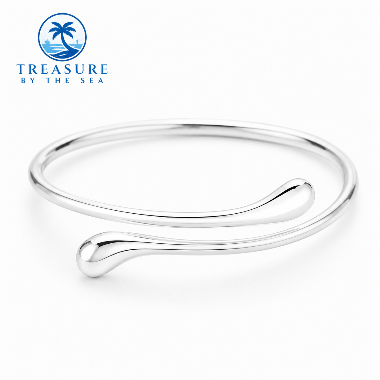 Sterling Silver Ocean Dew Cuff Bracelet