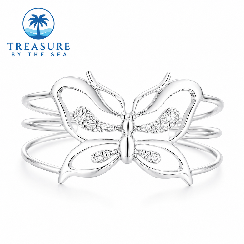 Sterling Silver Butterfly Cuff