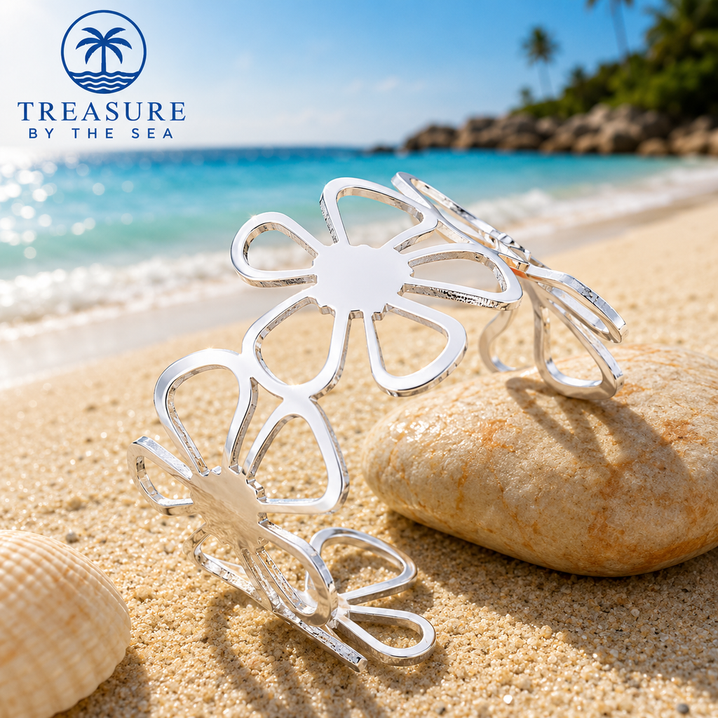 Sterling Silver Seabloom Cuff Bracelet
