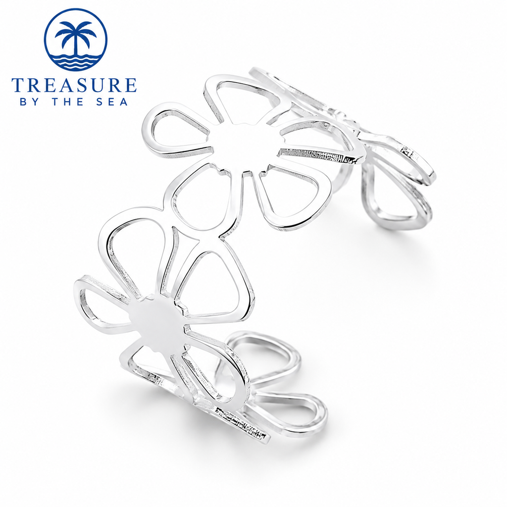 Sterling Silver Seabloom Cuff Bracelet