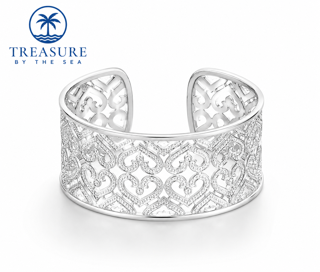 Sterling Silver Ocean Hearts Bracelet