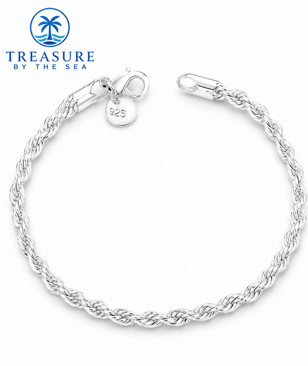 Sterling Silver Rope Chain Bracelet