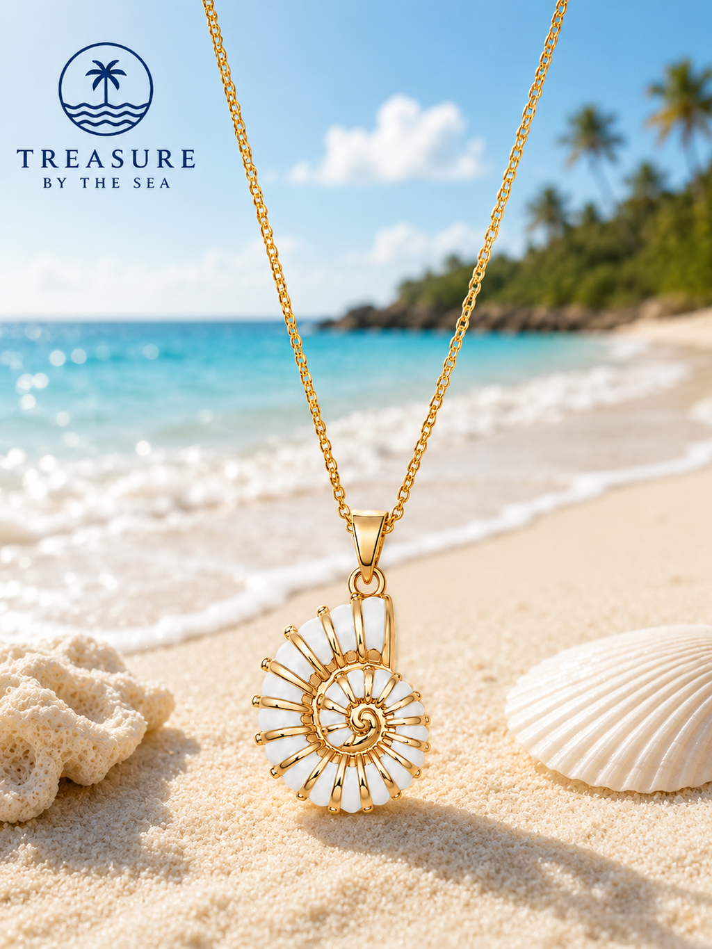 Nautilus Glow Necklace Stainless Steel