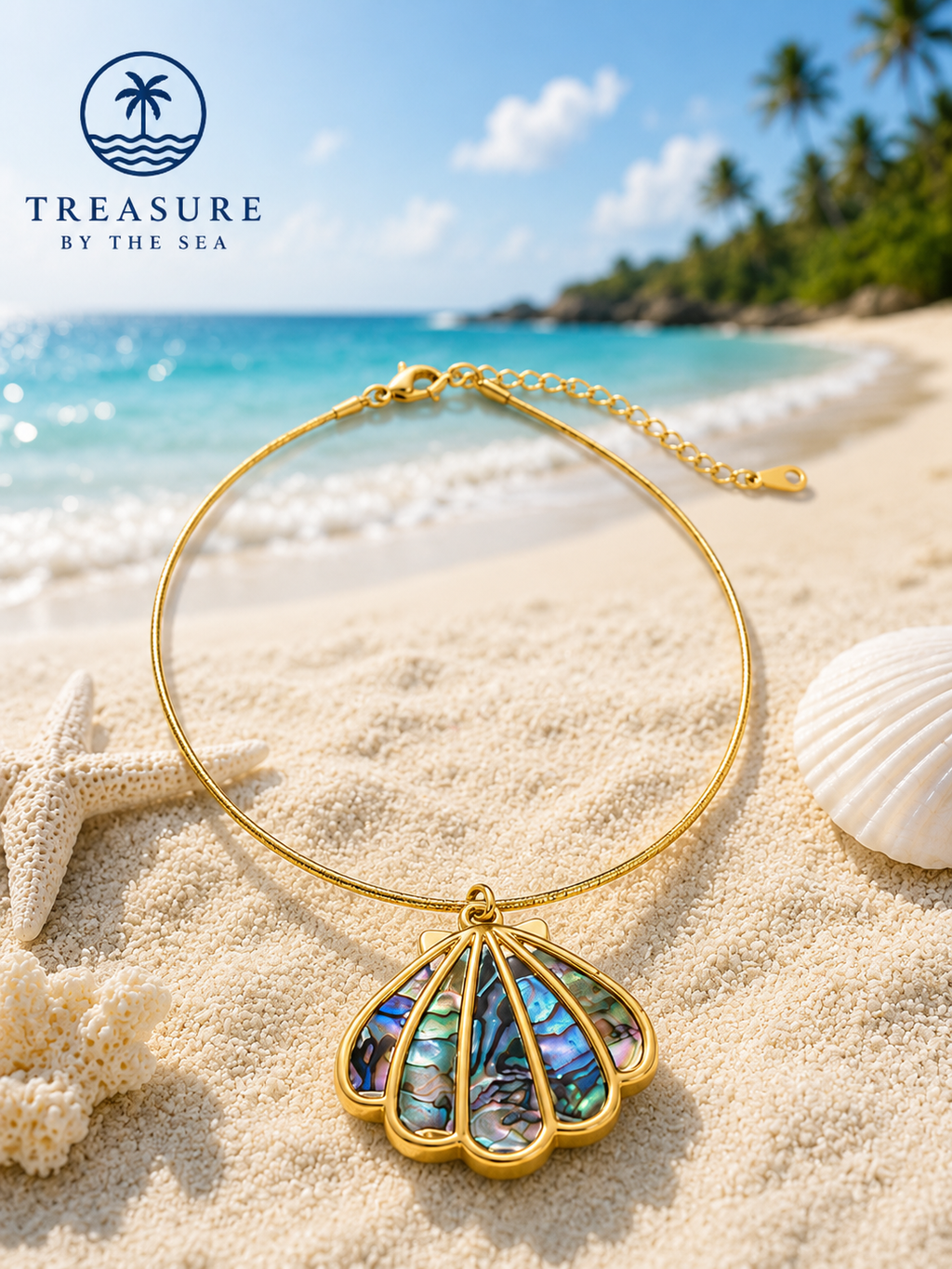 Ocean Tide Gold Necklace Stainless Steel