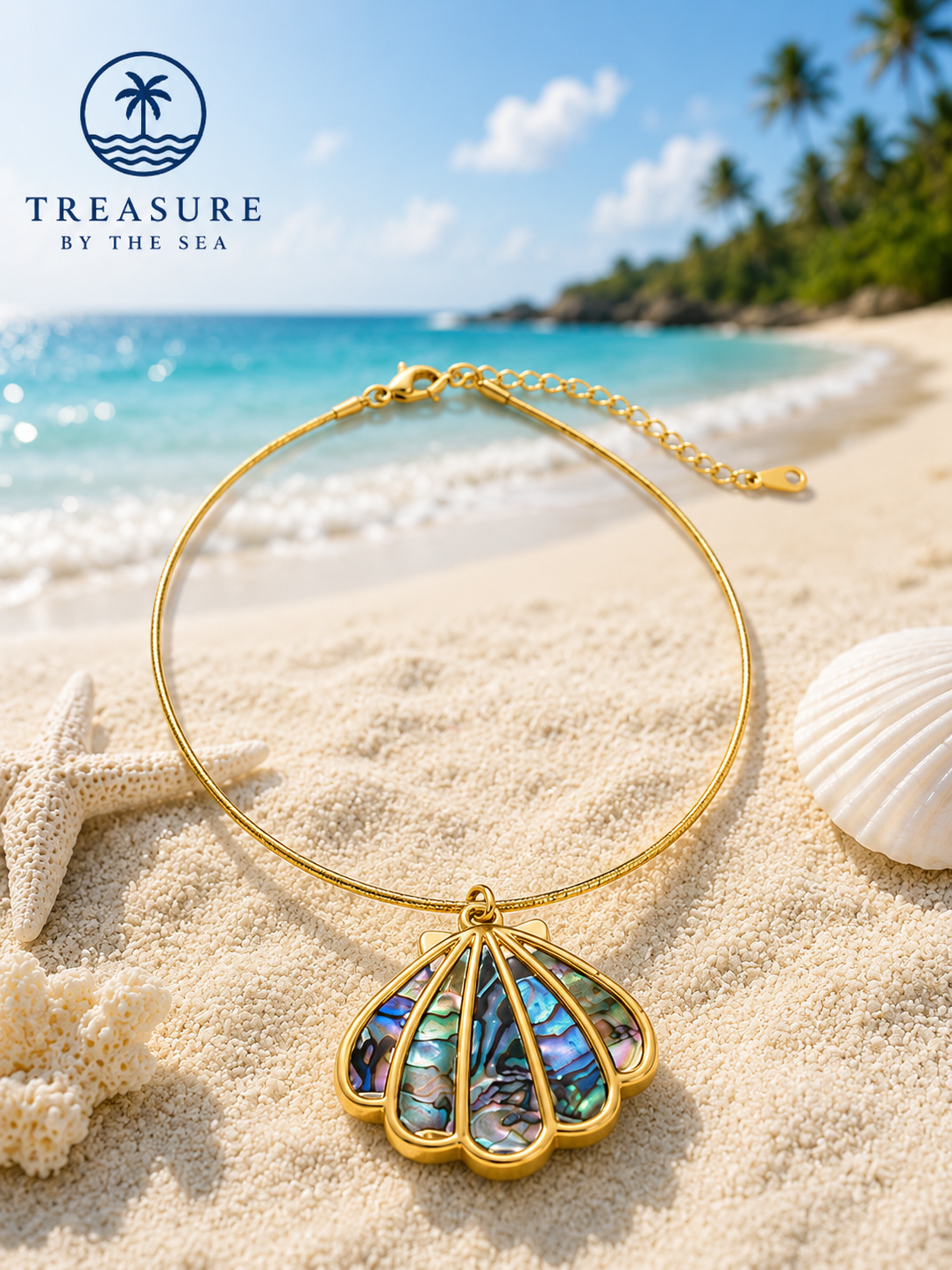 Ocean Tide Gold Necklace Stainless Steel